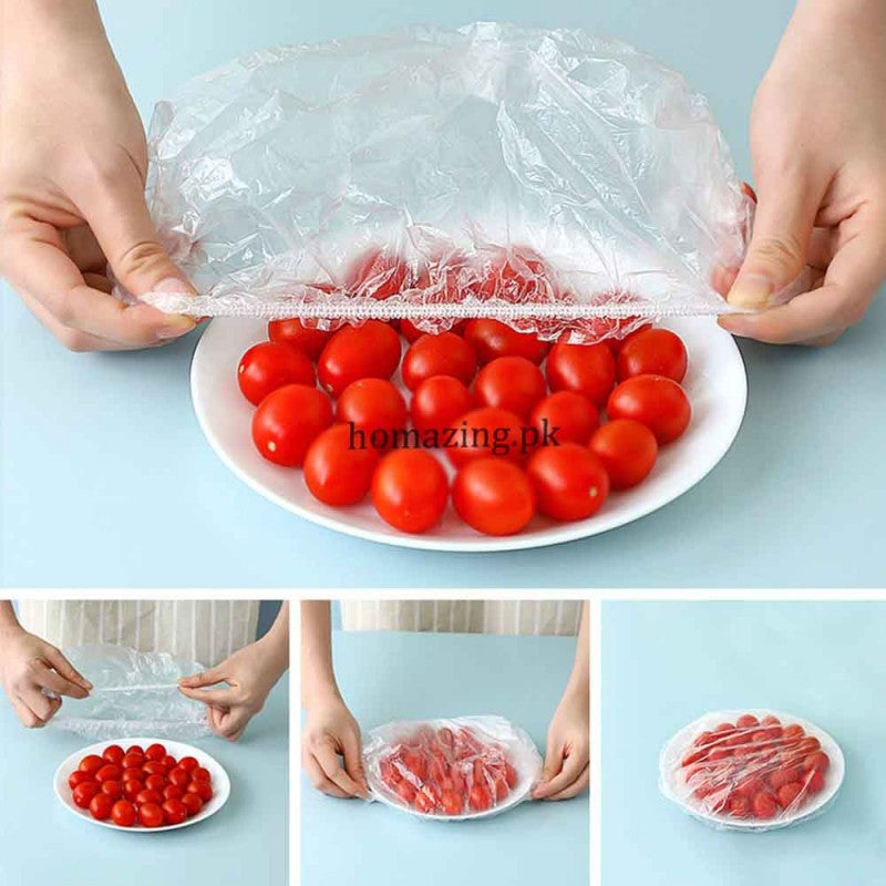 Disposable Plastic Wrap Food Grade 100Pcs