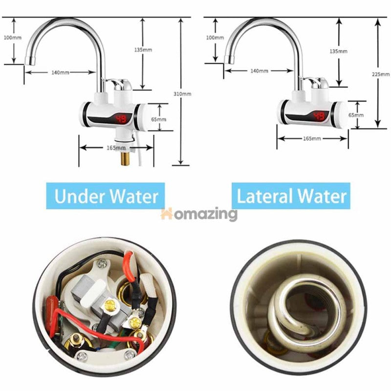 Electric Water Heater Faucet Tap With Display