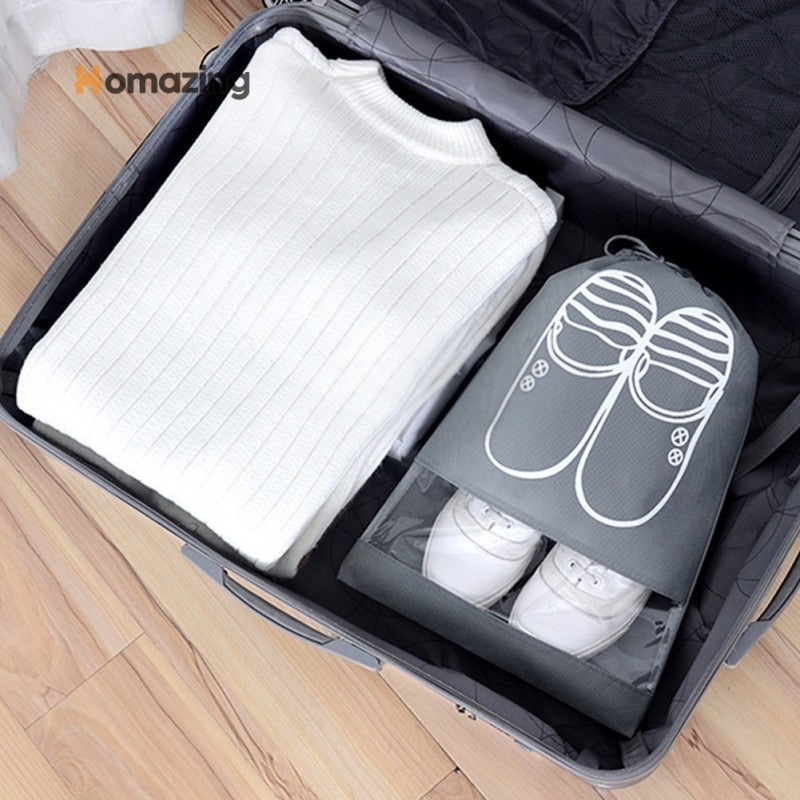 Portable Shoe Organizer Drawstring Bag