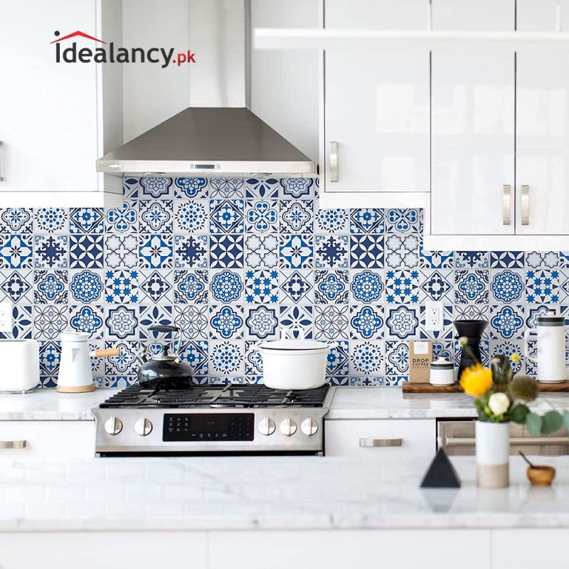 Tile Sticker Blue Moroccan