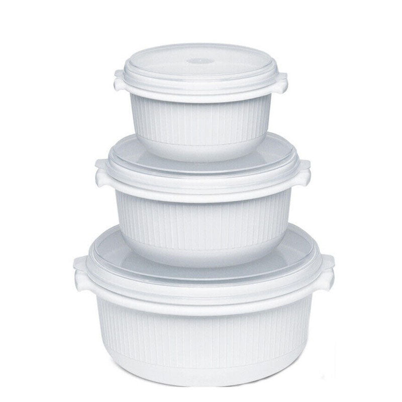 3Pcs Microwave Plastic Boxes Set