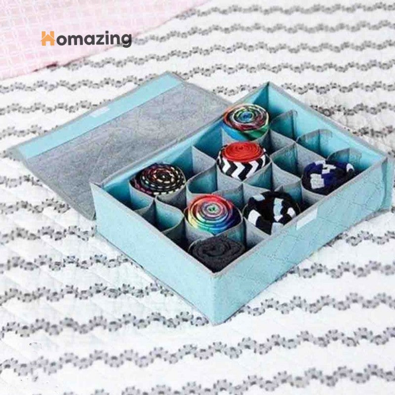 24 Pocket Socks Organizer Box With Lid