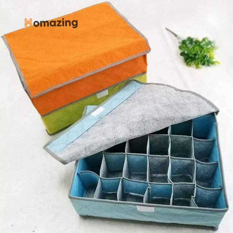 24 Pocket Socks Organizer Box With Lid