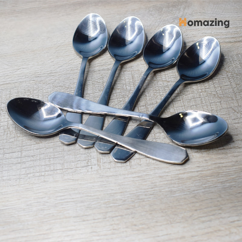 6 Pcs Rice Spoons Stainless Steel