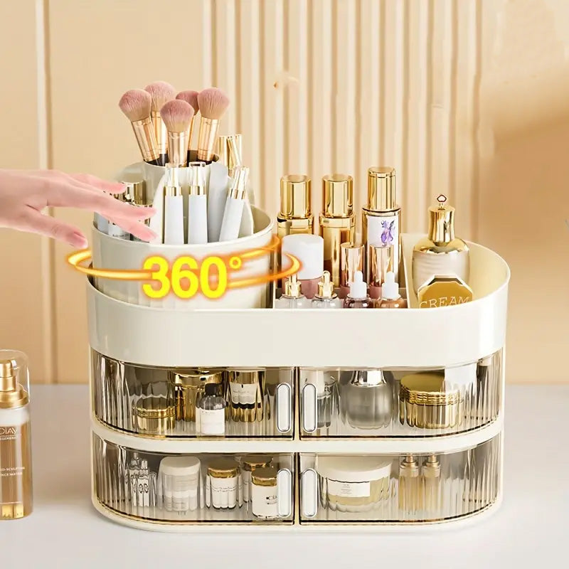 3 Layer Cosmetic Storage Organizer With Drawer