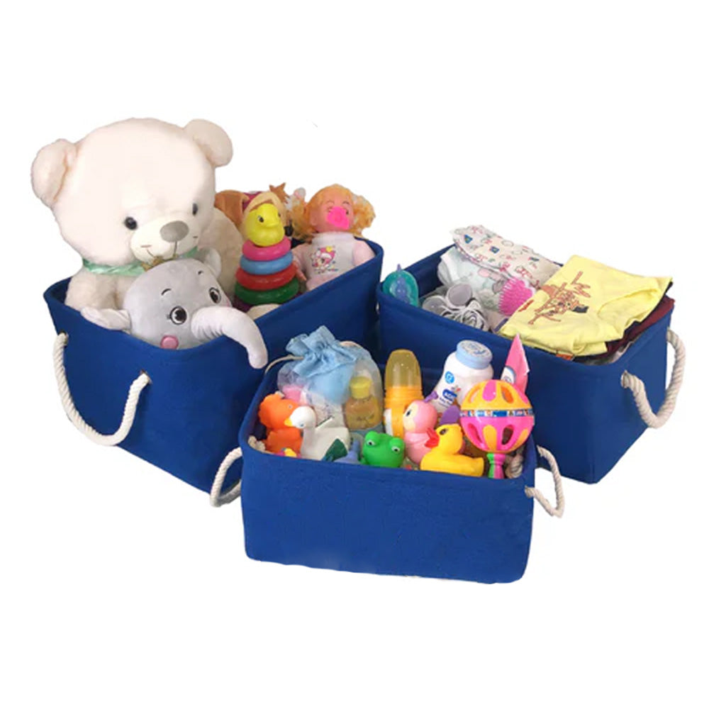 Fabric Storage Basket Organizer Pack Of 3