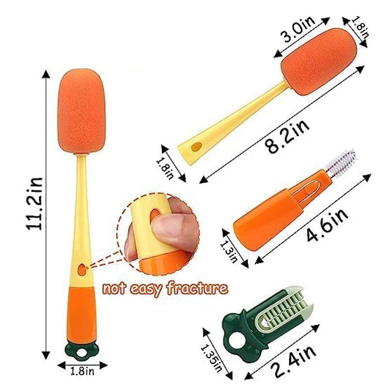 3 In 1 Cleaning Brush With Sponge