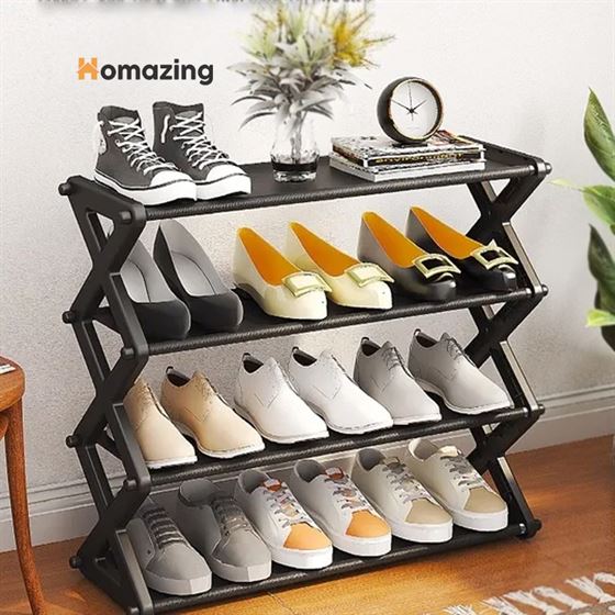 4 Layer Folding Shoe Rack Organizer