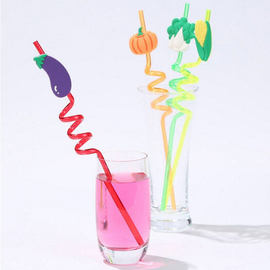 Fruity Straws Pack of 4 (Washable & Re-usable)