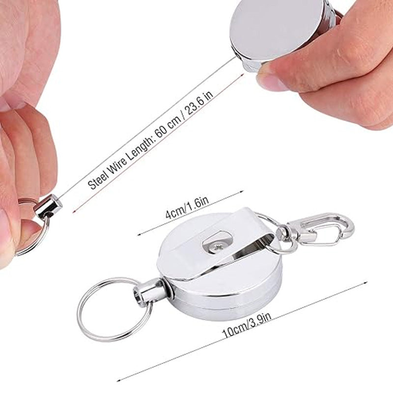 Mini Retractable Pull Keychain Holder