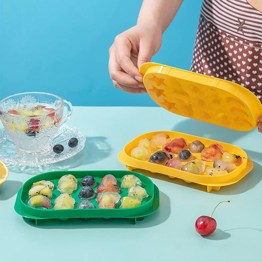 Ice Ball Maker Mold Tray With Lid