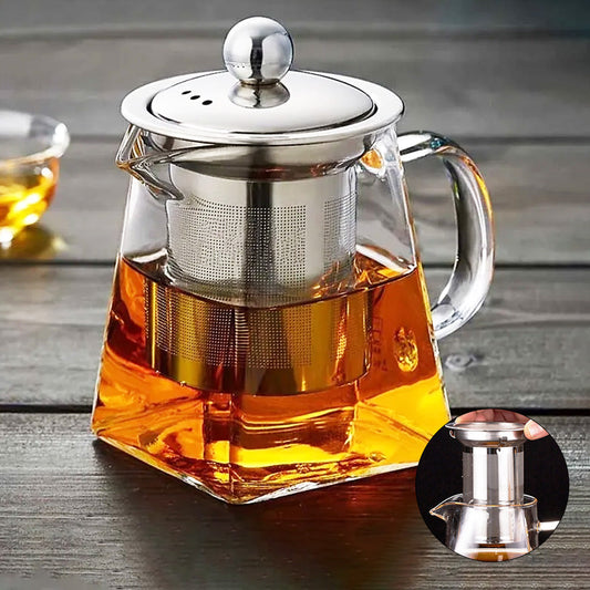 Glass Teapot Jug With Infuse