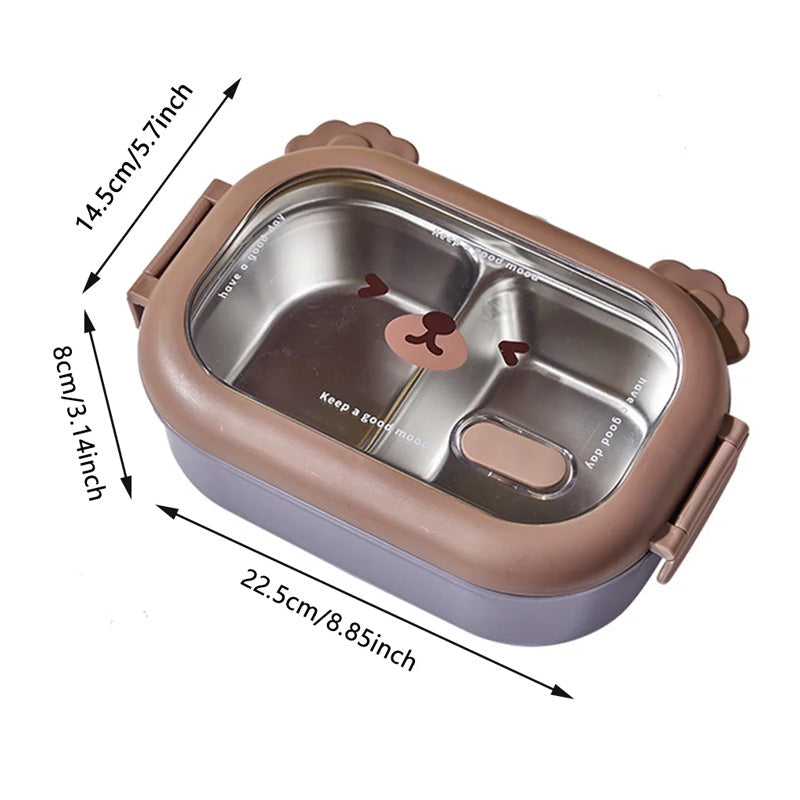 Lunch Box Stainless Steel Double Sided Lock