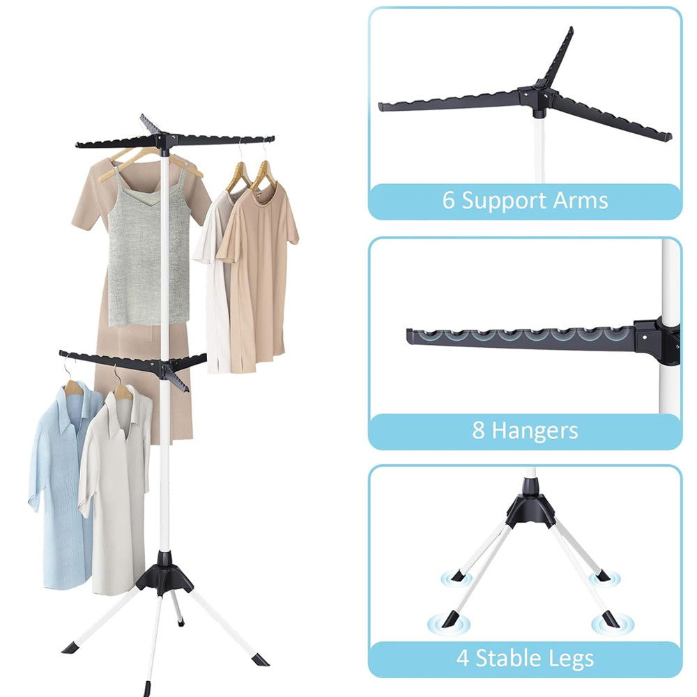 2 Tier Folding Clothes Drying Rack