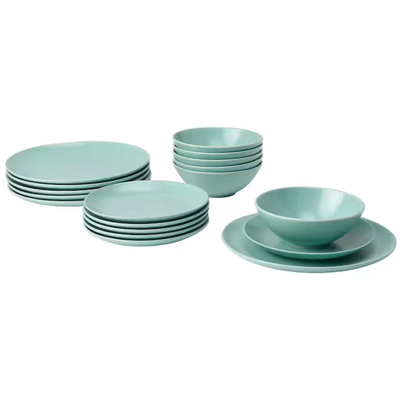 Stoneware Dinner Set Turquoise (18 Pcs Set)