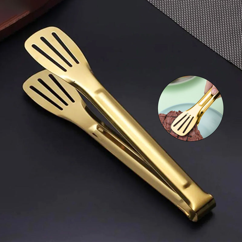 Stainless Steel Golden Food Tong