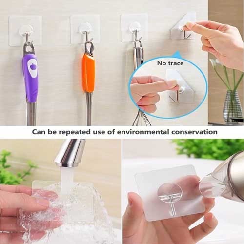 10 Pcs Adhesive Wall Hooks