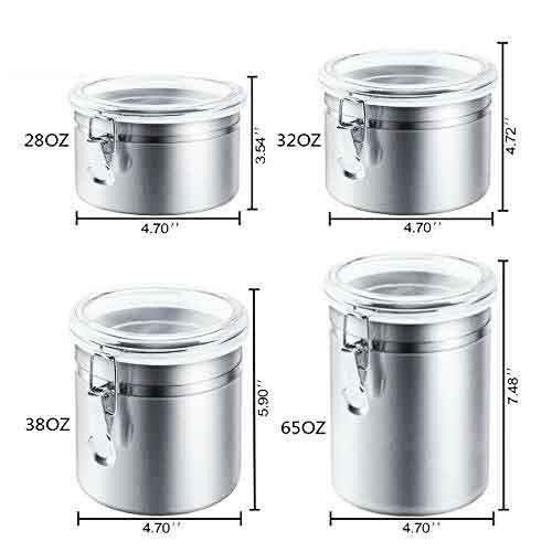 4 Pcs Airtight Canister Set