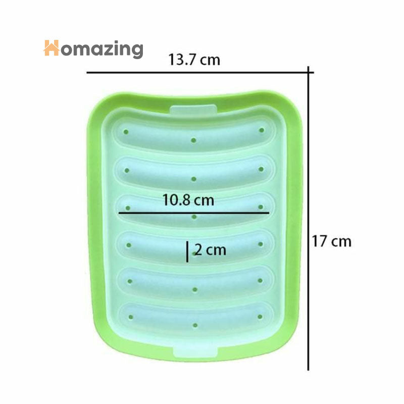 Silicone Chicken Seekh Mold With Lid