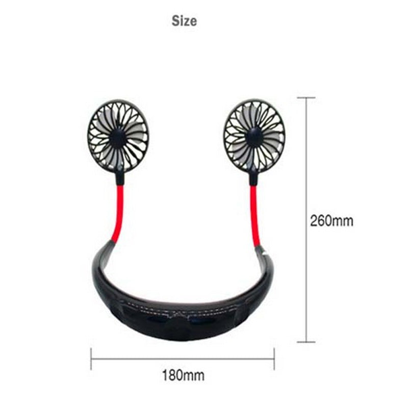 Mini USB Rechargeable Neck held Colar Fan Portable