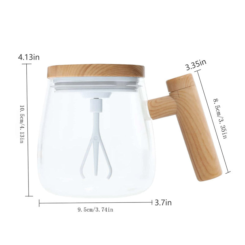 Self Stirring Borosilicate Glass Cup