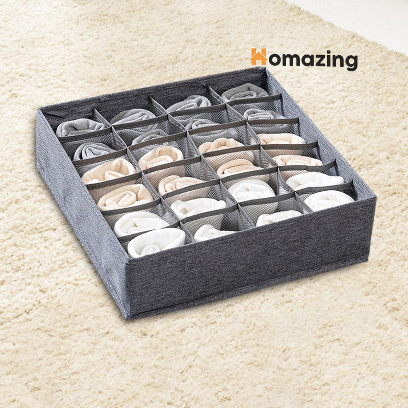 Socks Storage Organizer Box 24 Pocket