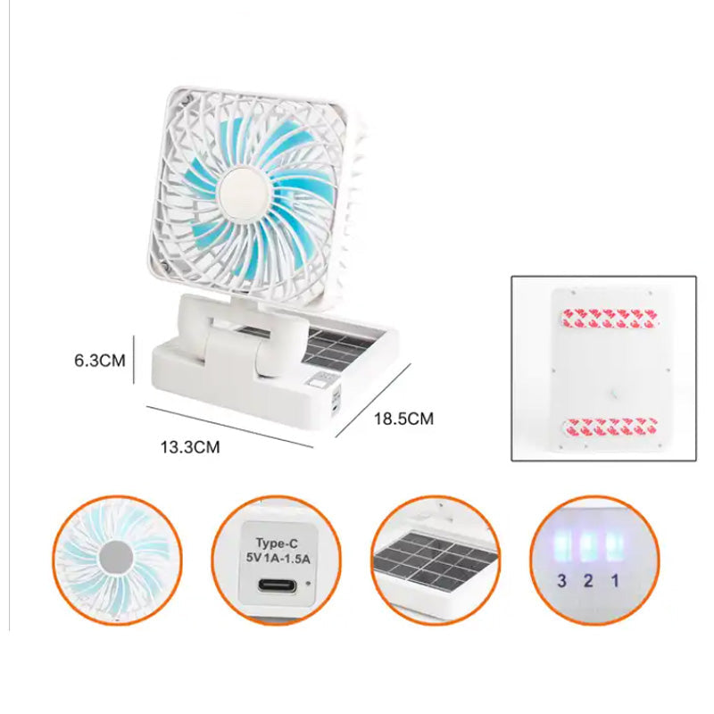 Single Head Solar Charging Fan