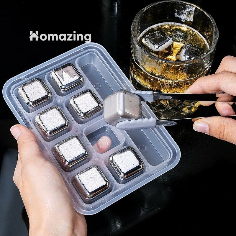 Reusable Ice Cubes Set Stainless Steel