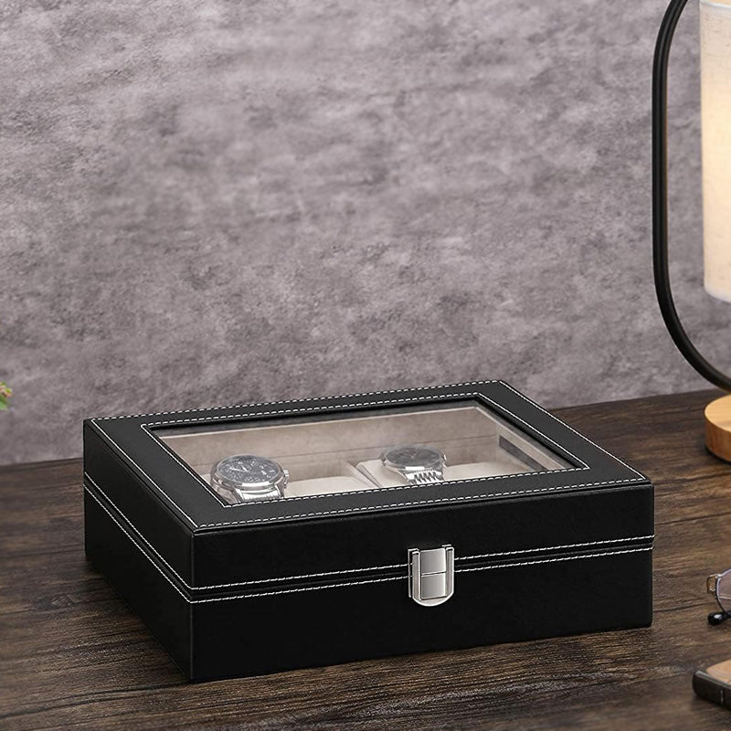 10 Slot Leather Watch Organizer Box